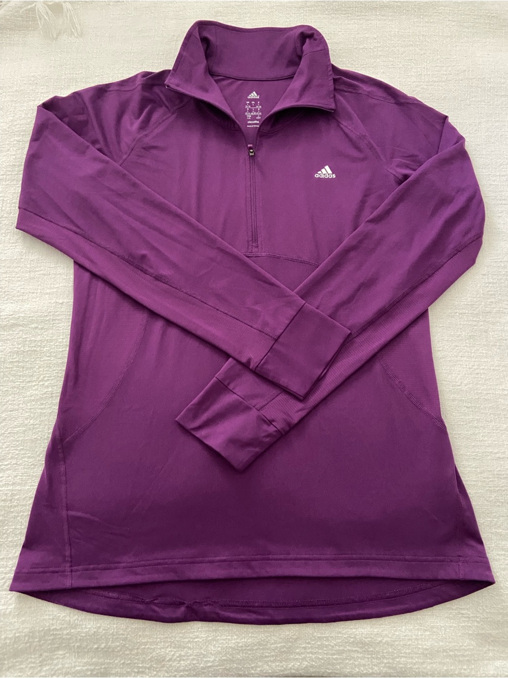 Adidas Partial Zip Pullover Climalite Purple Like New Women’s Large